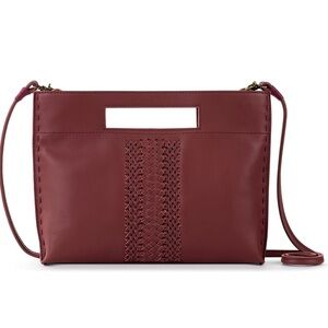 The Sak Red Crossbody Bag with Braided Detail